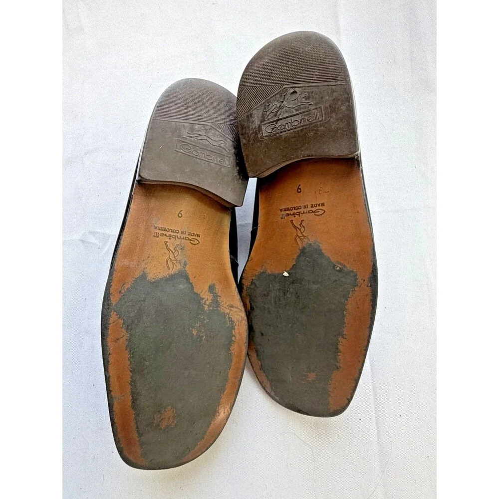 Gambinelli Cavallieri size 9 leather loafers in a deep cognac color